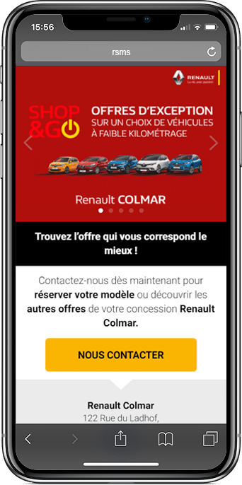 Campagne sms marketing pour Renault