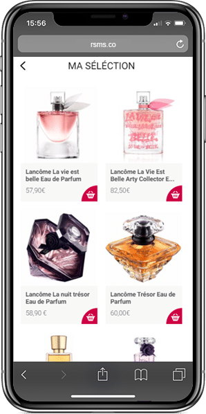 Campagne sms marketing pour les parfums Lancôme