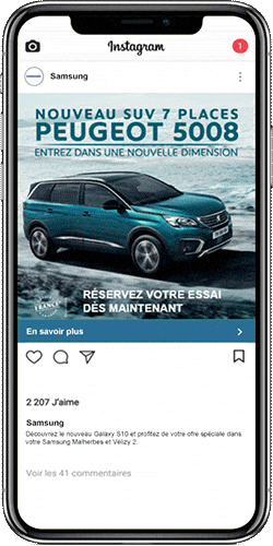 Campagne Instagram pour la Peugeot 5008