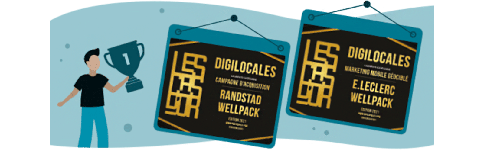 Pictogramme des trophées remporté par Wellpack aux Digilocales