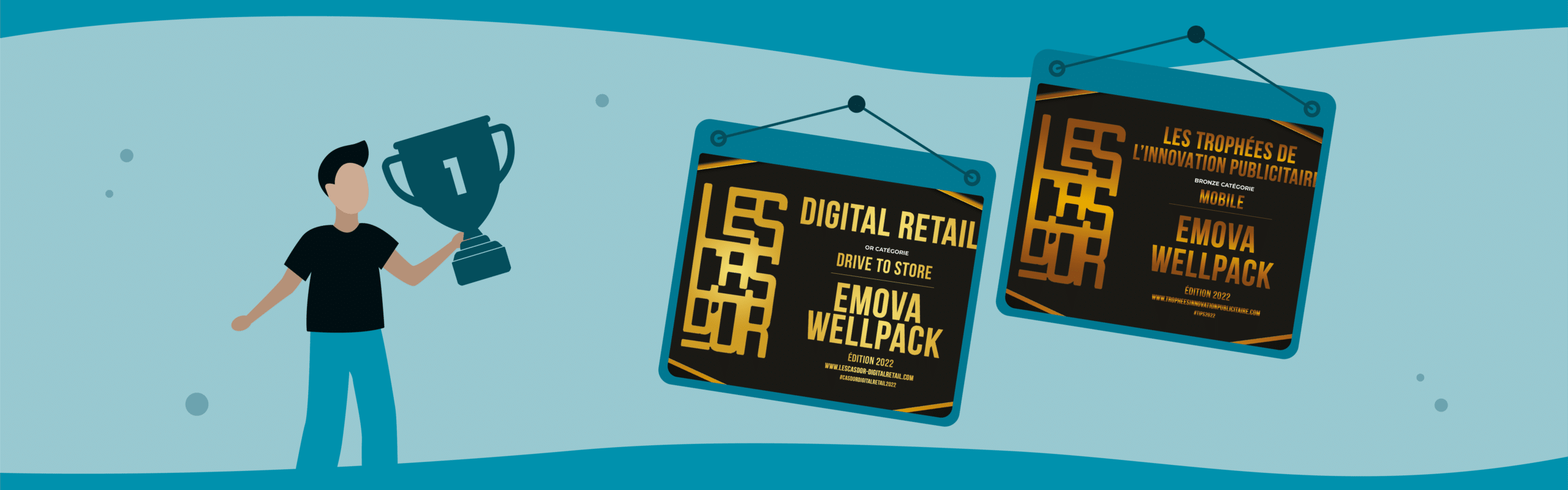 Pictogramme prix Emova x Wellpack aux digital retail